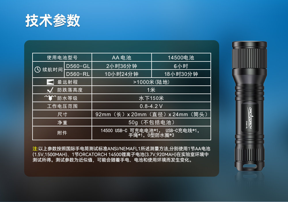 D560-GL潛水激(jī)光手電筒,潛水教練手電筒,激光潛水手電,水下搜救照(zhào)明,OrcaTorch91视频成人版
