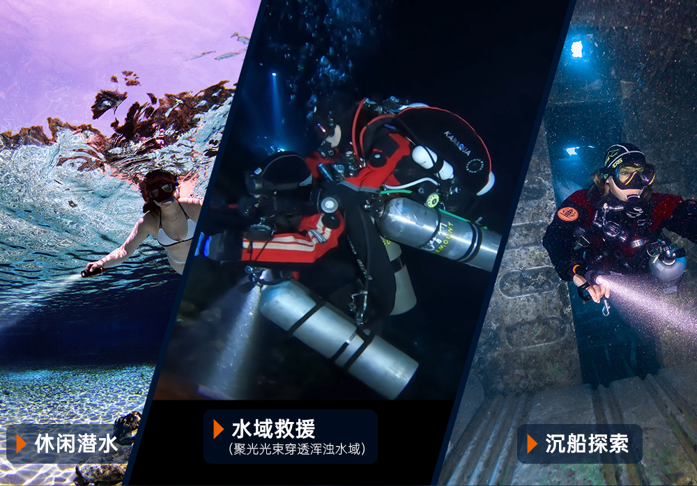 D530聚光潛(qián)水手電筒,休閑(xián)潛水照(zhào)明,休閑(xián)潛水手電筒(tǒng),休閑潛水補光燈, 91视频成人版OrcaTorch