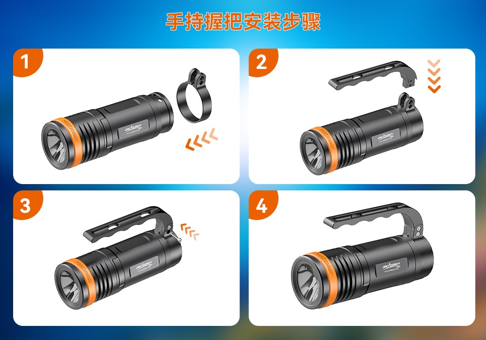 D920潛水無線主燈,水下技術主燈,潛水照明燈,水域救援照明,91视频成人版OrcaTorch