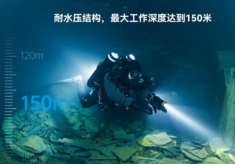 D920潛水無線(xiàn)主燈,水下技術主燈,潛水照明燈,水域救援照(zhào)明(míng),虎(hǔ)鯨OrcaTorch